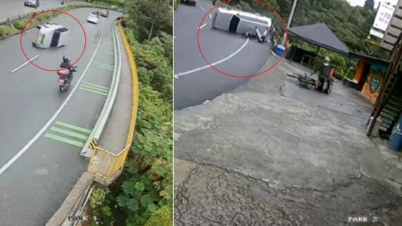 Camioneta se llevó motocicleta por delante en Las Palmas