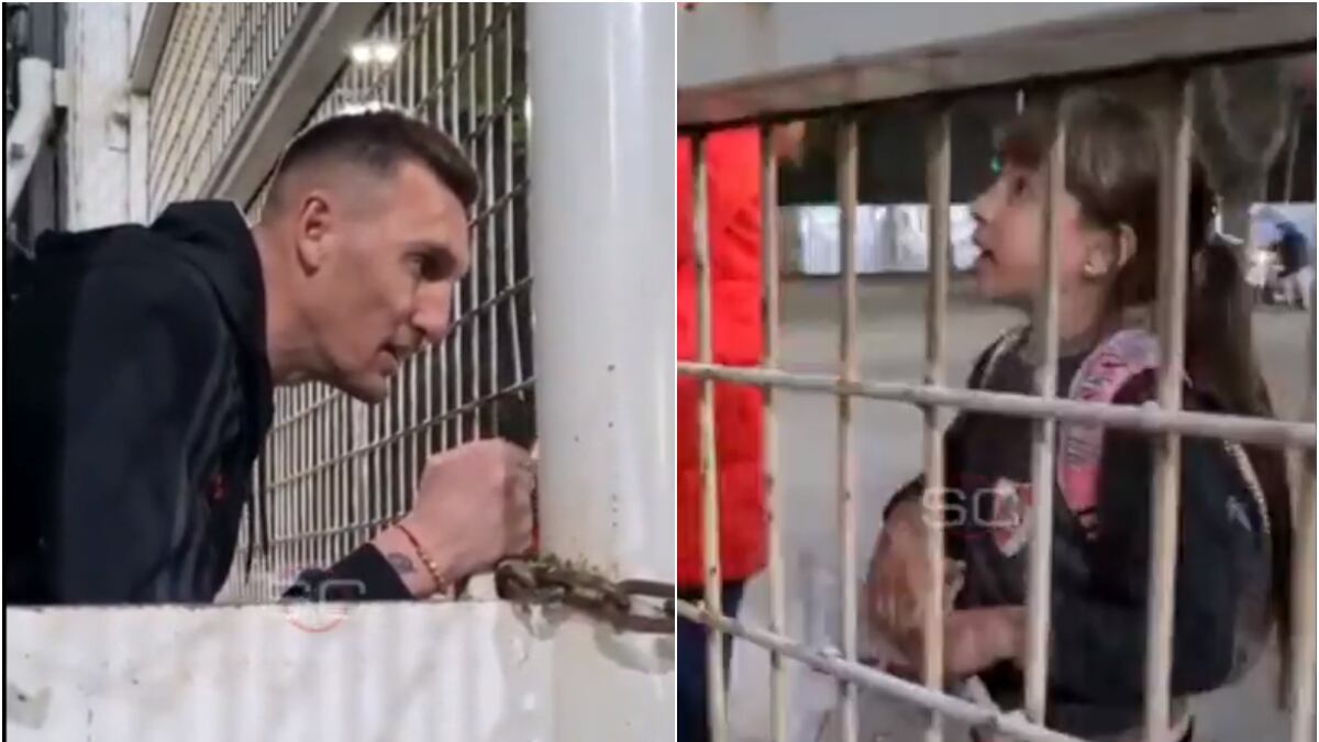 Armani se ganó el amor de una pequeña hincha a la que le dejó un gran recuerdo