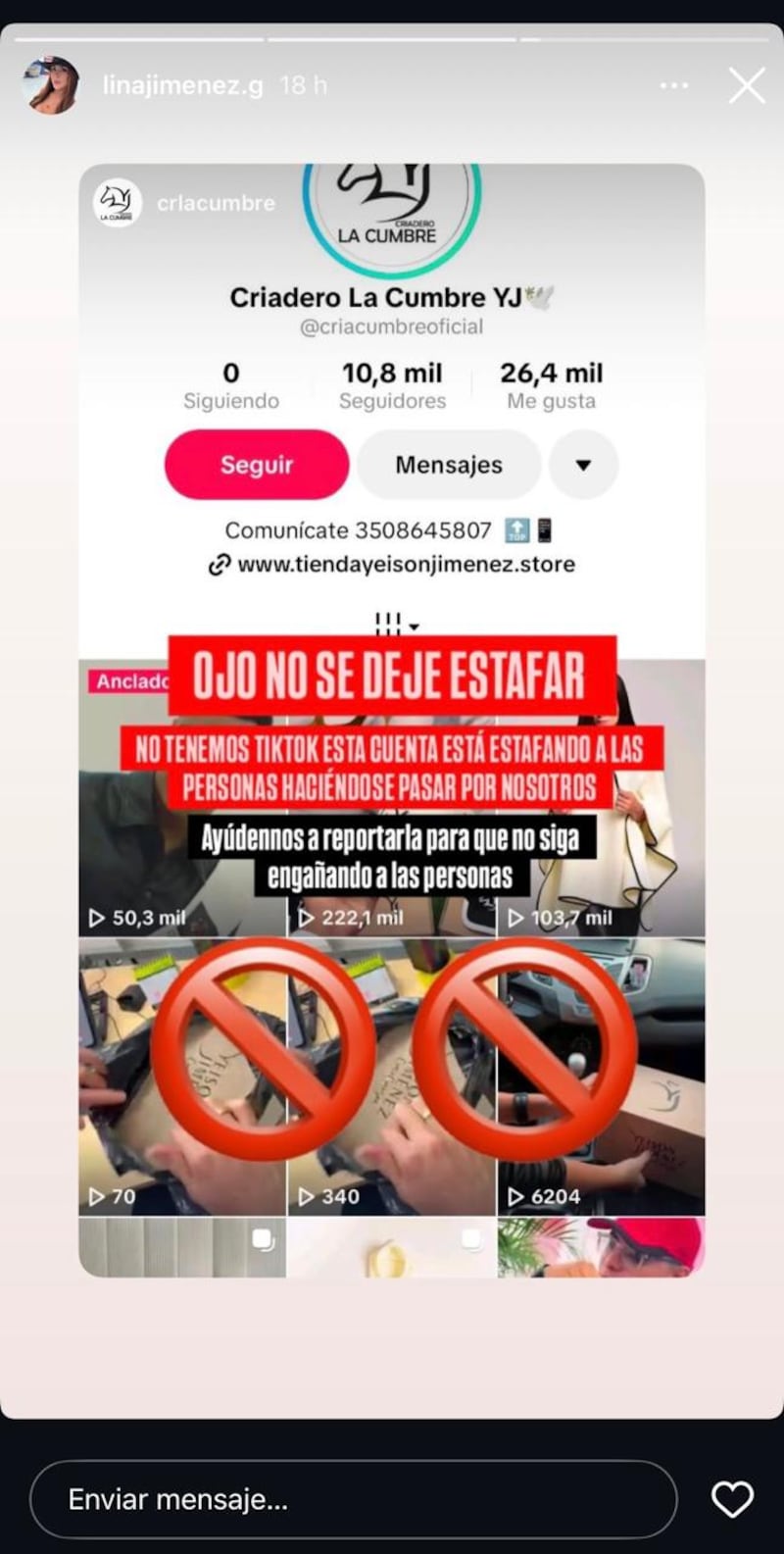 Hermana de Yeison Jiménez