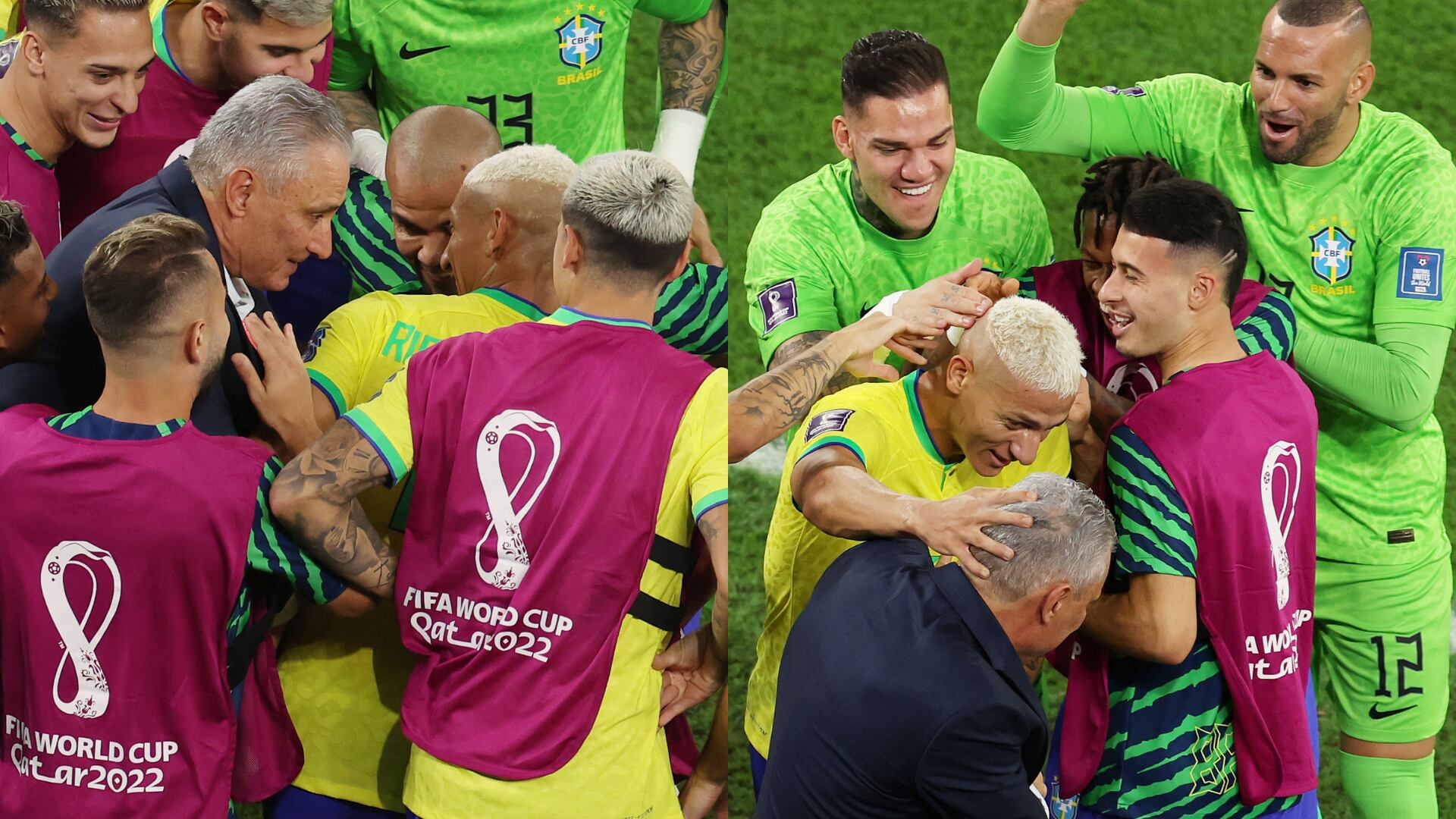 Tité bailó en la victoria de Brasil