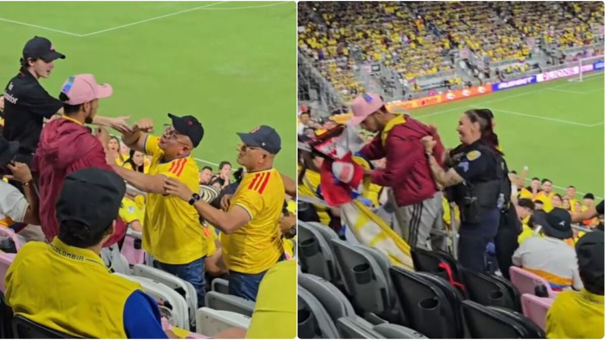 Pelea entre hinchas de la Selección Colombia provocó la intervención de la policía gringa en las tribunas