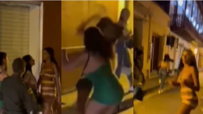 Pelea de mujeres en el Centro de Cartagena.