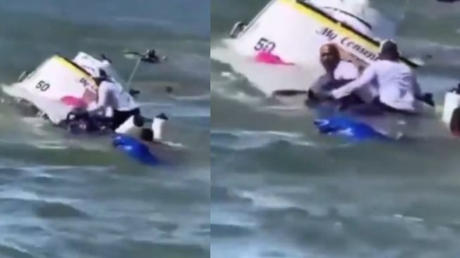 Foto del naufragio donde murieron una lideresa y una niña en el Golfo de Urabá.