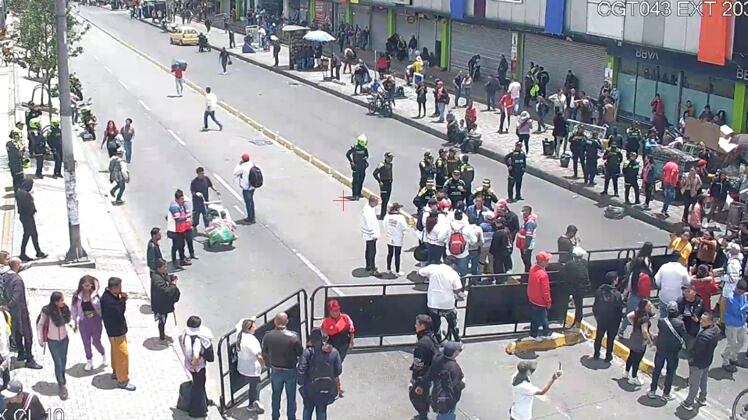 Protestas en San Victorino