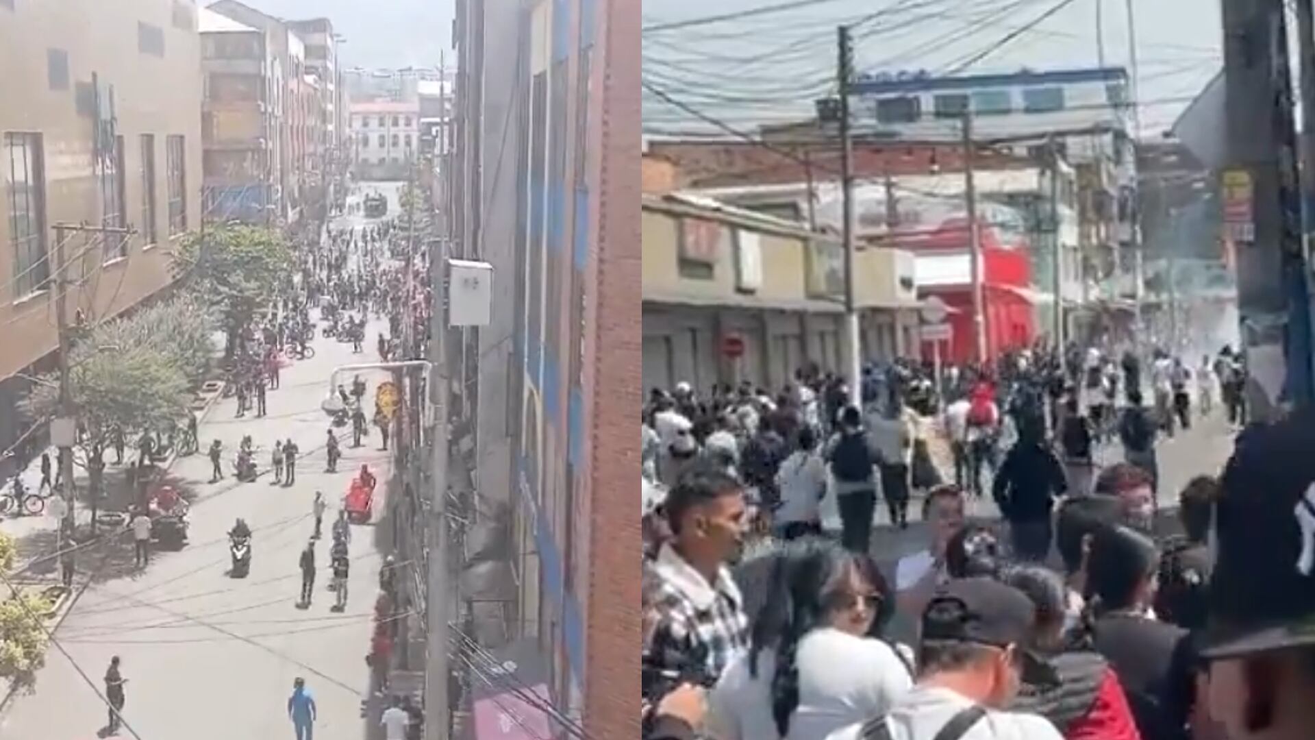 Enfrentamientos en San Andresito, en Bogotá: la Fuerza Pública y manifestantes hacen presencia en la zona (Img de redes sociales)