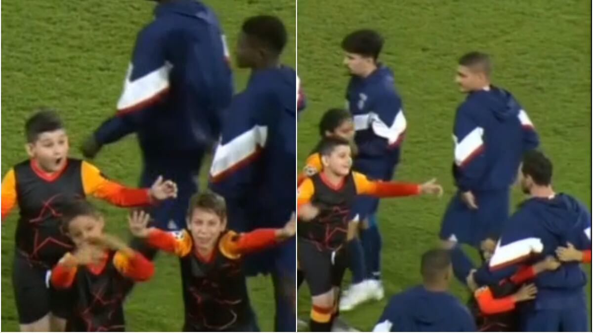 Messi y Mbappé fascinaron a los niños israelíes en el protocolo de la Champions