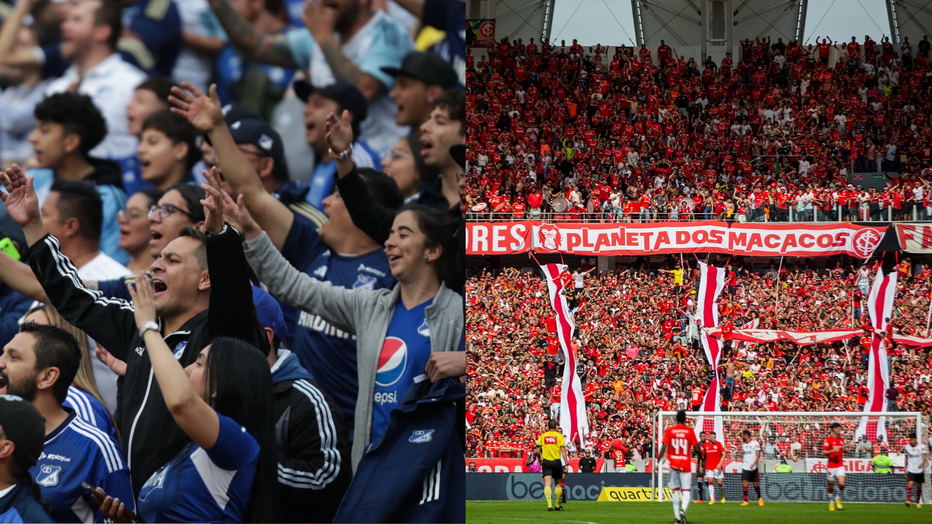 Millonarios e Inter - Fotos: Redes sociales y Getty