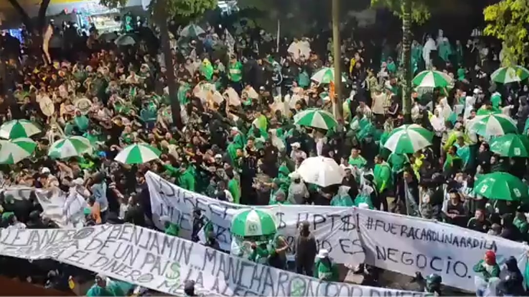 Protestas de hinchas de Atlético Nacional