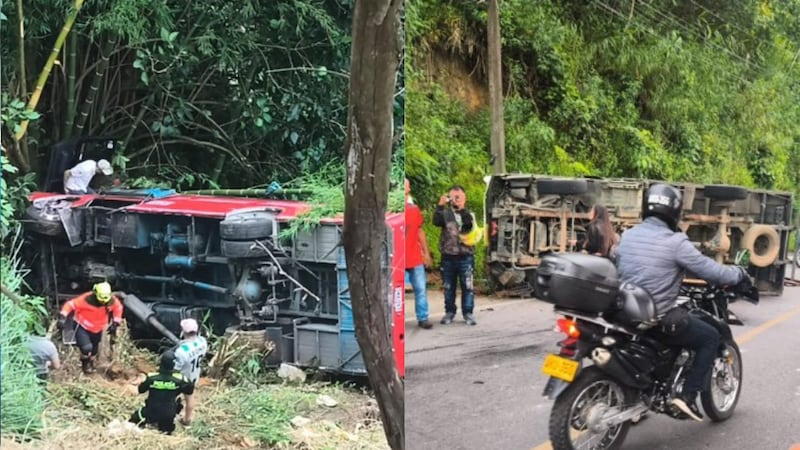 Detalles del impresionante accidente del bus que se fue a un abismo con 25 personas abordo, 6 fueron hospitalizadas