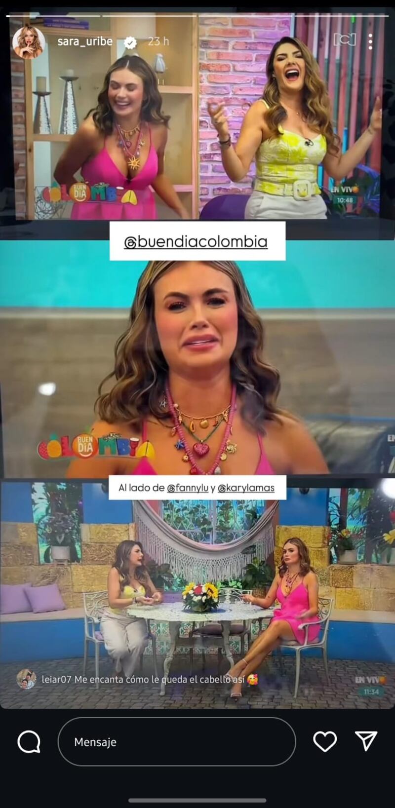 Sara Uribe sorprendió con su regreso a la televisión después de dos años