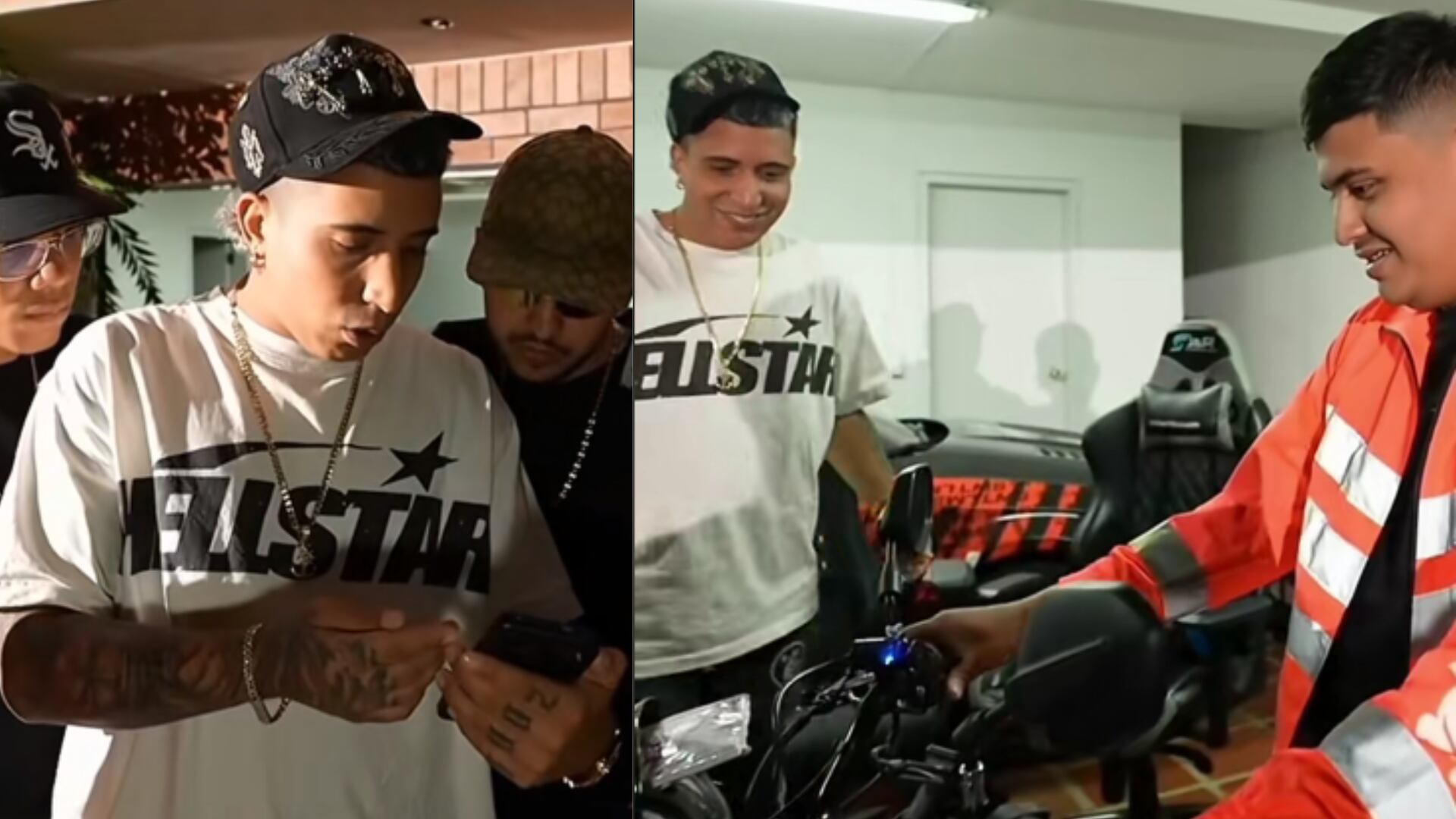 Mr Stiven TC le regaló moto a repartidor de Rappi en Medellín