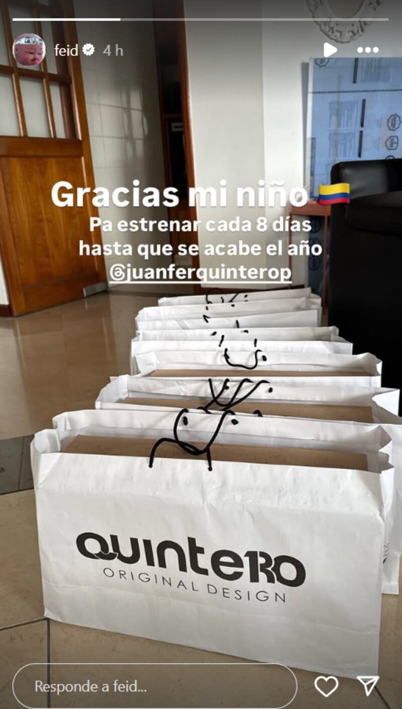 Juan Fernando Quintero se gastó su buena plata para darle regalo a Feid