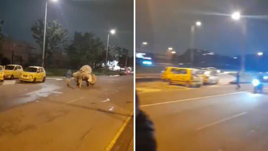 Taxista bloquearon la calle 26 y el acceso al aeropuerto El Dorado