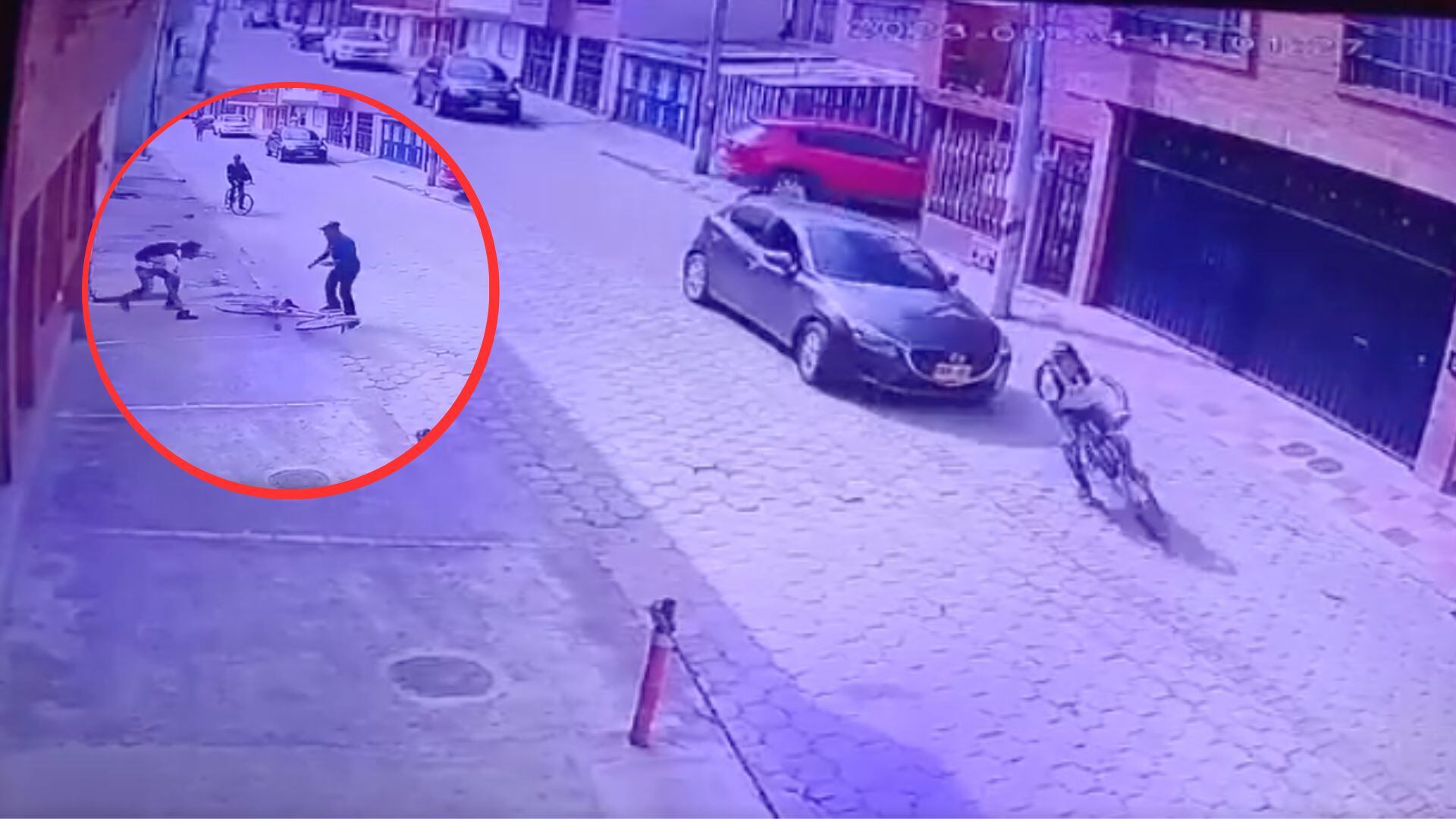 Golpiza a ladrón en Chía