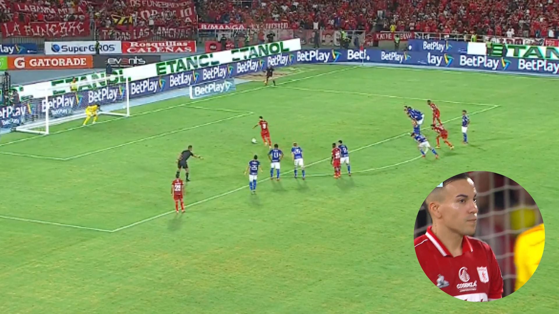 Facundo Suárez desperdició un penalti frente a Millonarios.