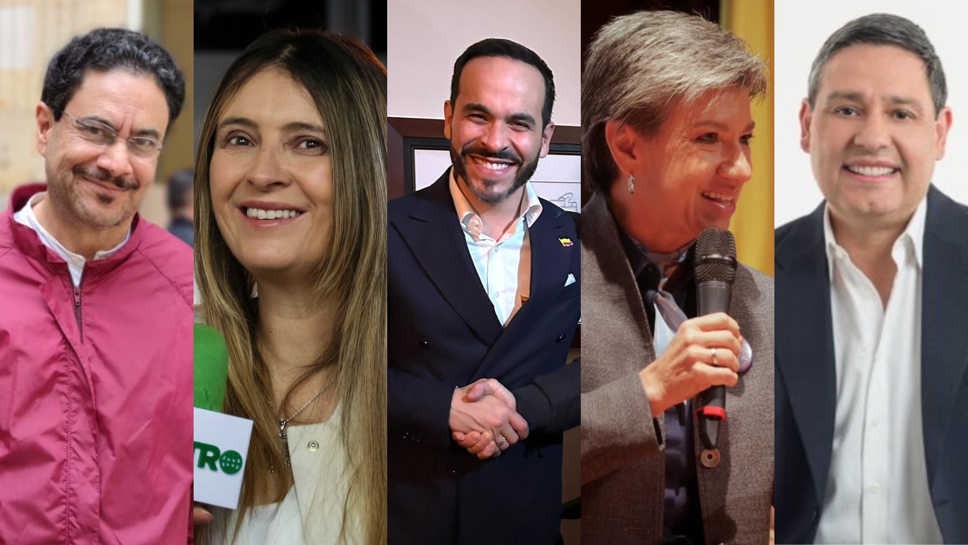 Iván Cepeda, Paloma Valencia, Abelardo de la Espriella, Claudia López y Mauricio Lizcano