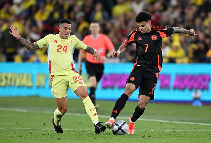 Vea el gol de Daniel Muñoz tras la jugada de Luis Díaz hoy en Colombia vs España