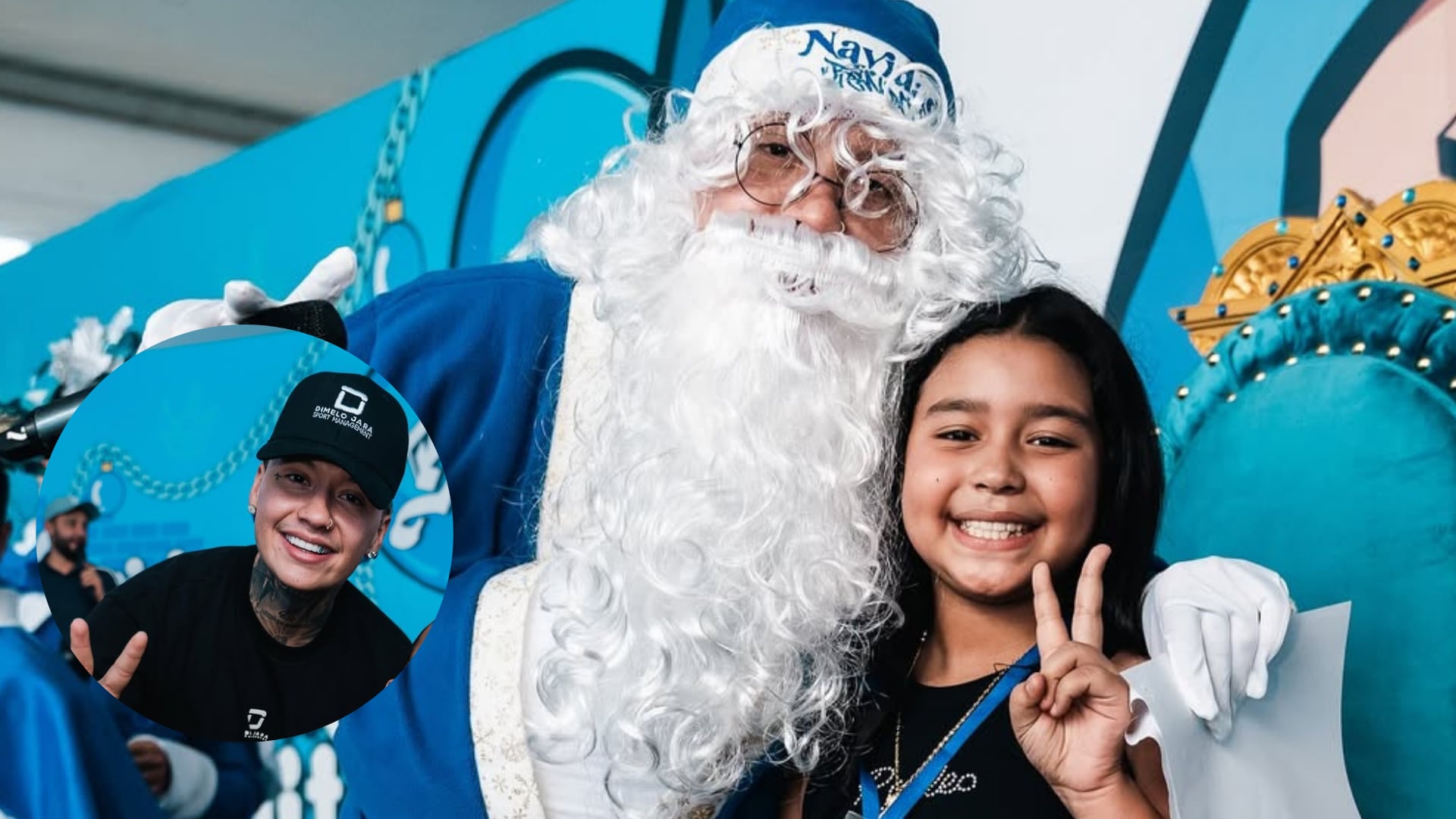 Blessd celebra la navidad en el Barrio Antioquia