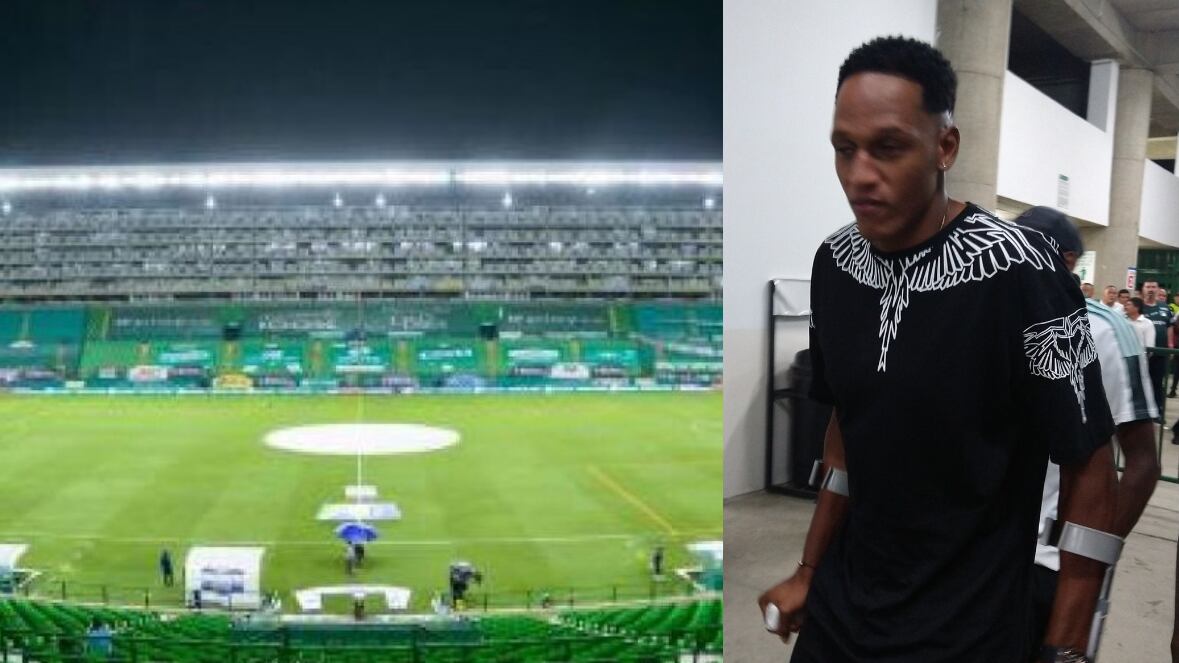 Yerry Mina en el Estadio Deportivo Cali