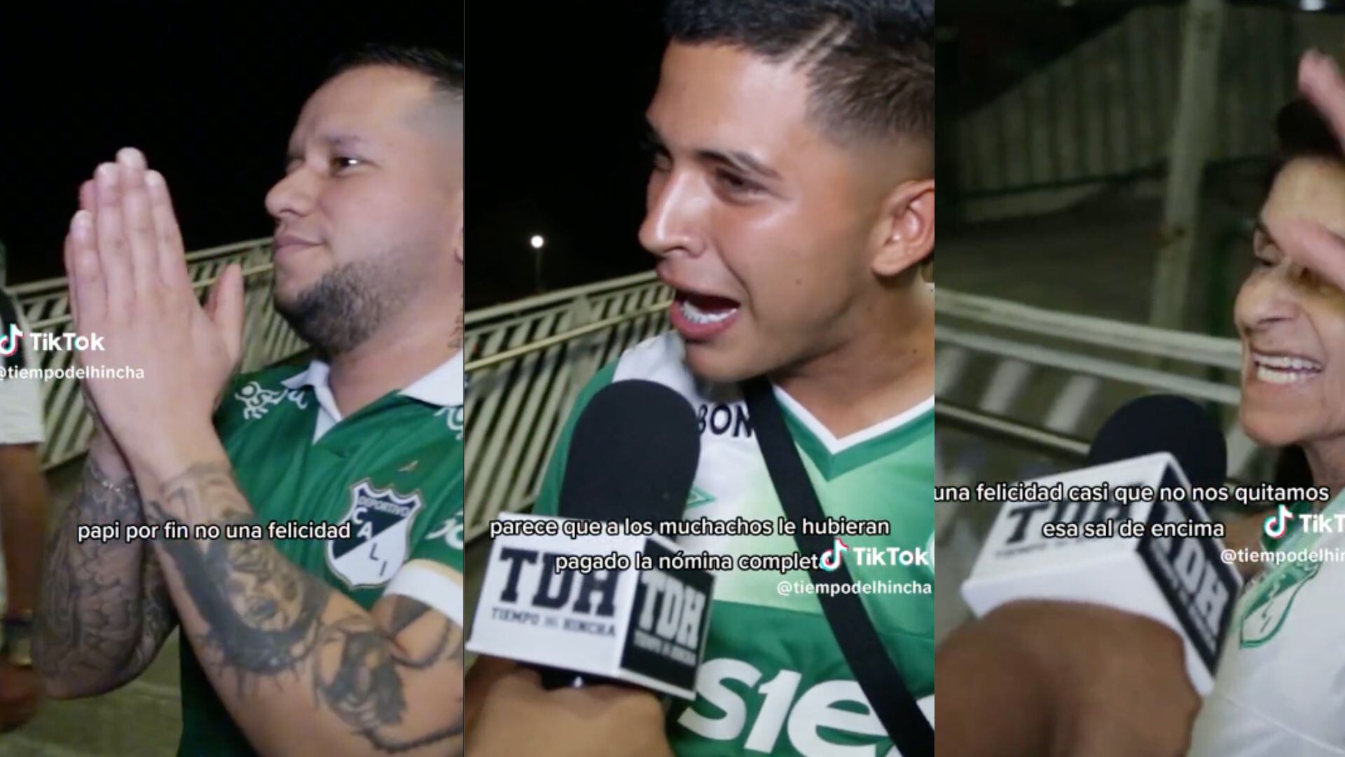 Hinchas del Cali se desahogaron luego del triunfo ante el Unión Magdalena.