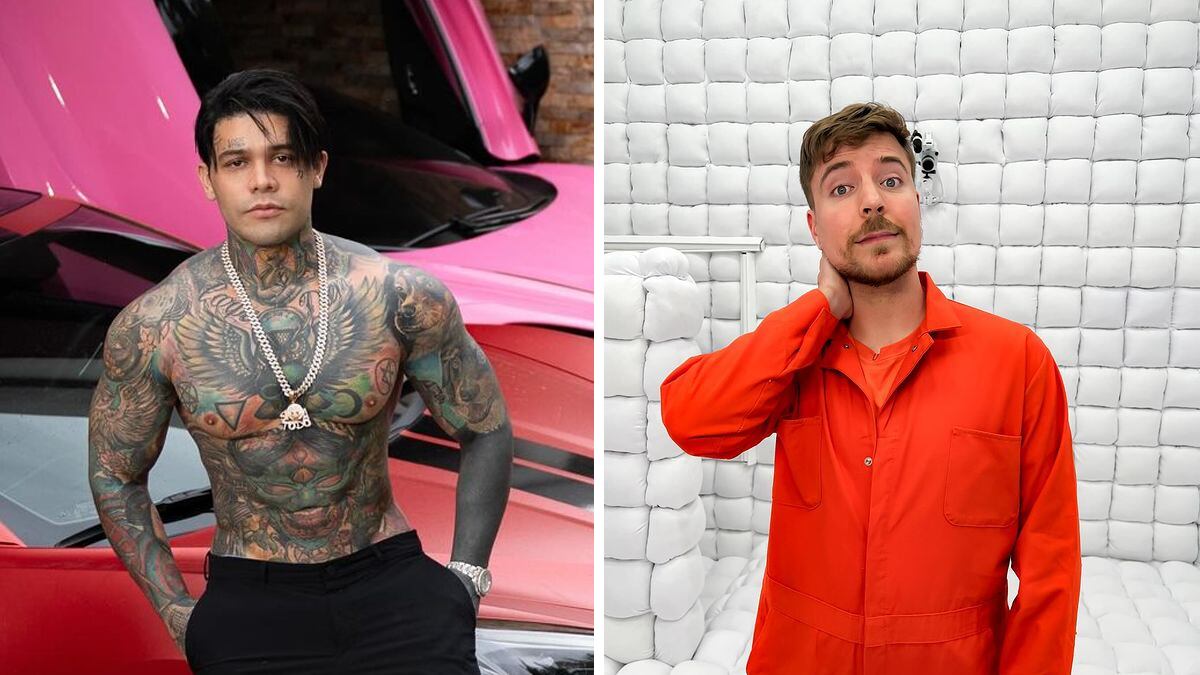 Yeferson Cossio y 'Mr. Beast' desde sus redes sociales