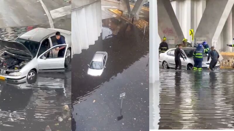 ¡Carros bajo el agua! El deprimido de la 94 colapsó por brutal granizada en Bogotá, estas son las imágenes