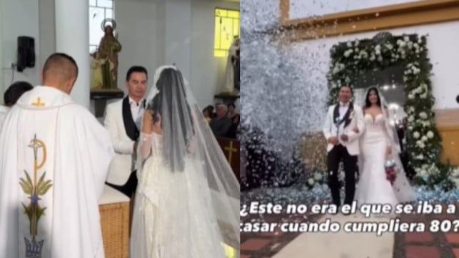 Foto el cantante Jhonny Rivera se casó con su excorista Jenny López.