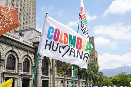 Marcha en favor de Petro en Medellín