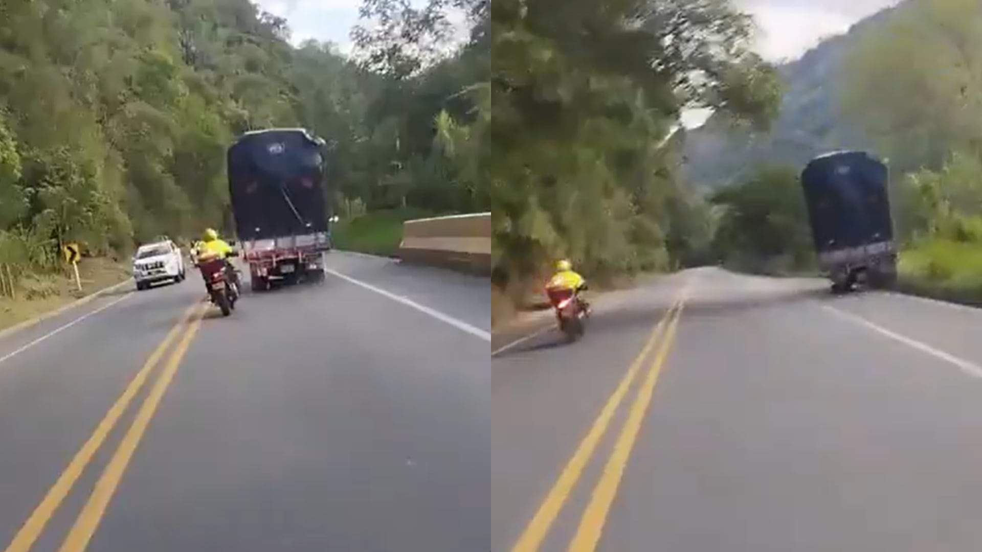 Accidente en vía de Caldas.