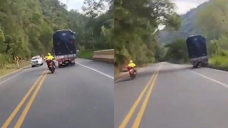 Video | Así fue el momento en que camión cayo al río Cauca pese a alertas de un polícia: conductor murió
