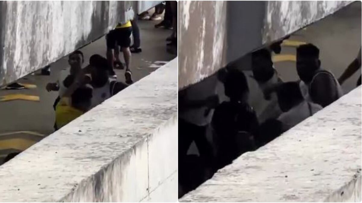 Video dejó en evidencia gresca en la parte interna del Metropolitano en Colombia - Perú