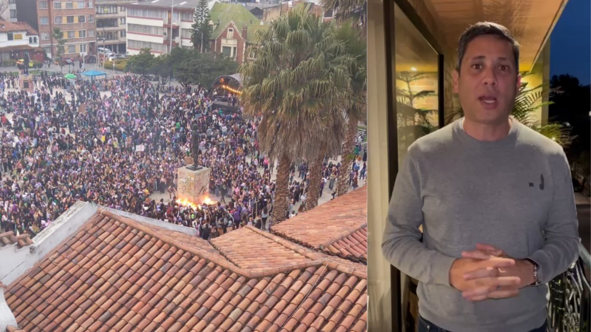 Presidente del Concejo de Bogotá arremetió contra la Secretaría de Gobierno de Galán por vandalismo en marchas 8M