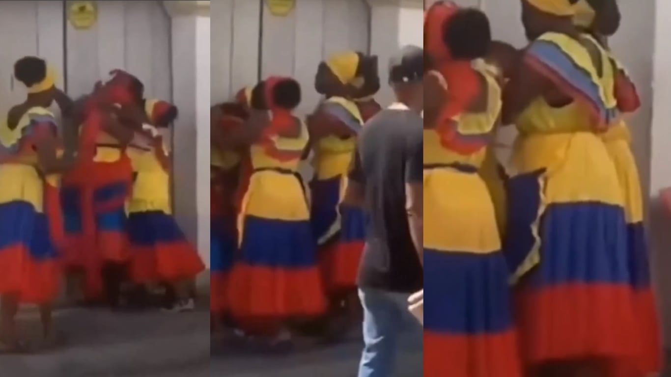 El momento de la pelea entre algunas de las palenqueras de Cartagena quedó registrado en un video.