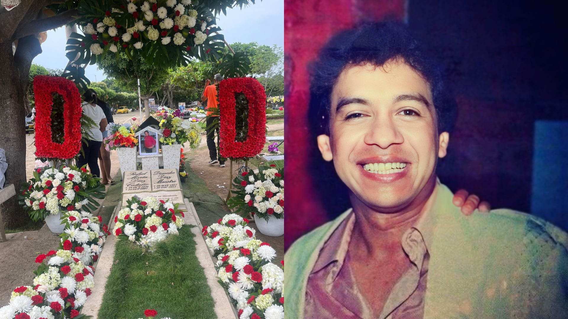 El homenaje en la tumba de Diomedes Díaz, tras 11 años de su partida