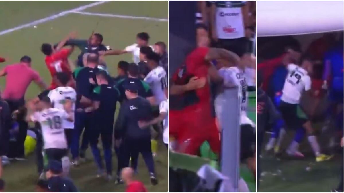 Sebastián Gómez dio y recibió golpes de lo lindo en batalla campal en Brasil