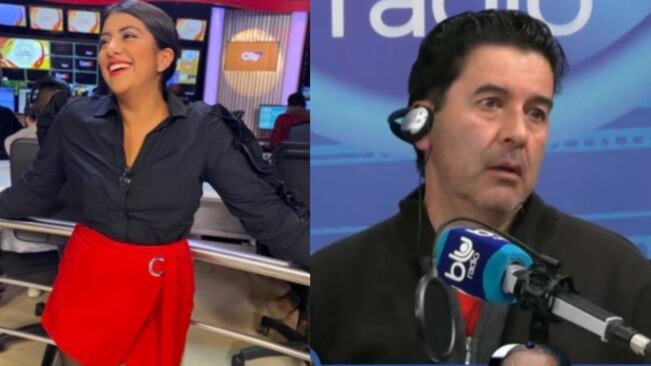 La periodista Estefanía Maldonado y el director Néstor Morales.