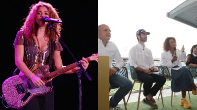Foto del encuentro de medios del concierto de Shakira en Cali.