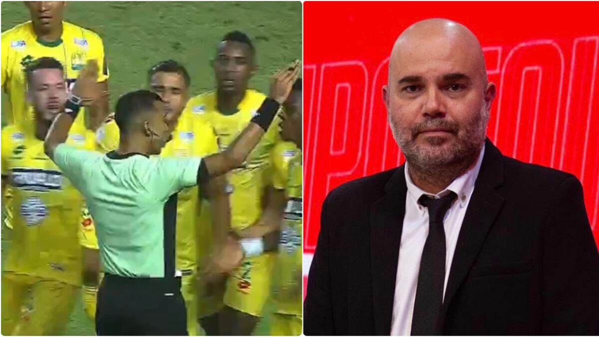 Andrés Marocco no se contuvo ante el arbitraje en Colombia por gol anulado a Aldair Quintana