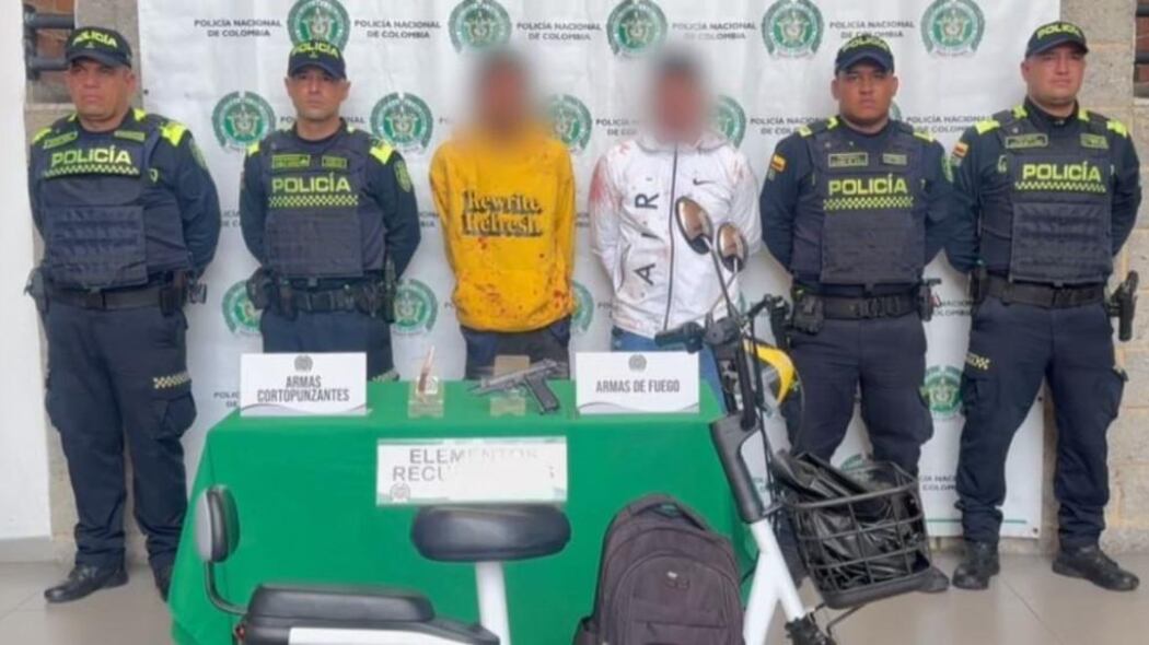 Capturados hombres acusados de hurto de bicicletas eléctricas en Engativá: intimidaban a víctimas con armas traumáticas