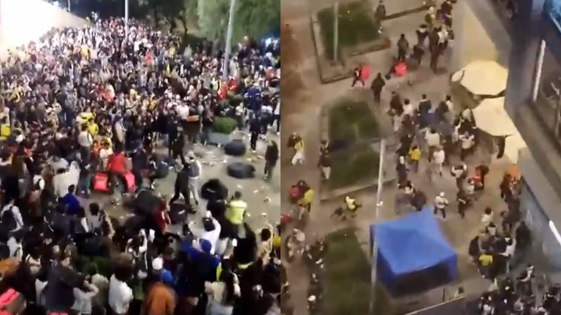 Pelea entre hinchas de Colombia y Venezuela