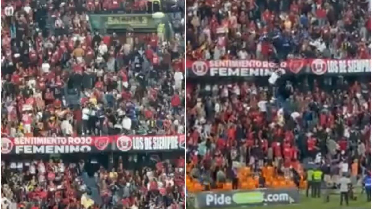 Hincha de Cali fue lanzado de un piso al otro y abajo lo remataron a golpes
