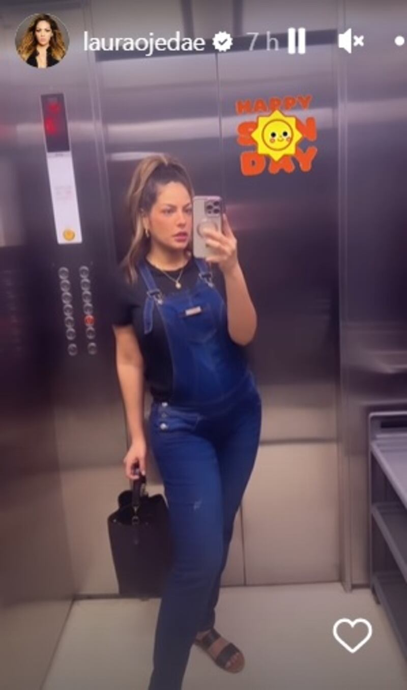 Laura Ojeda luce su embarazo.