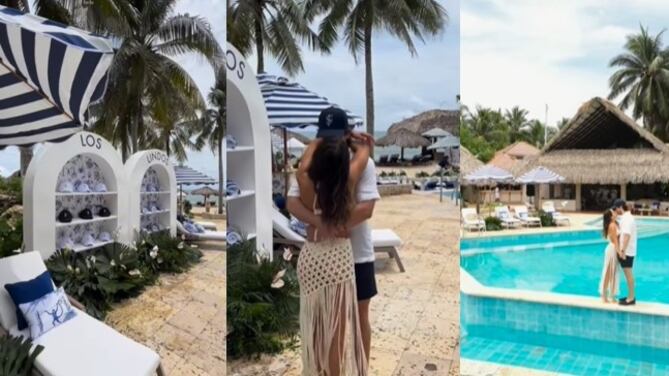 Así fue fiesta de playa en boda de ‘Silvi’ Araujo y Felipe Pino en Cartagena.