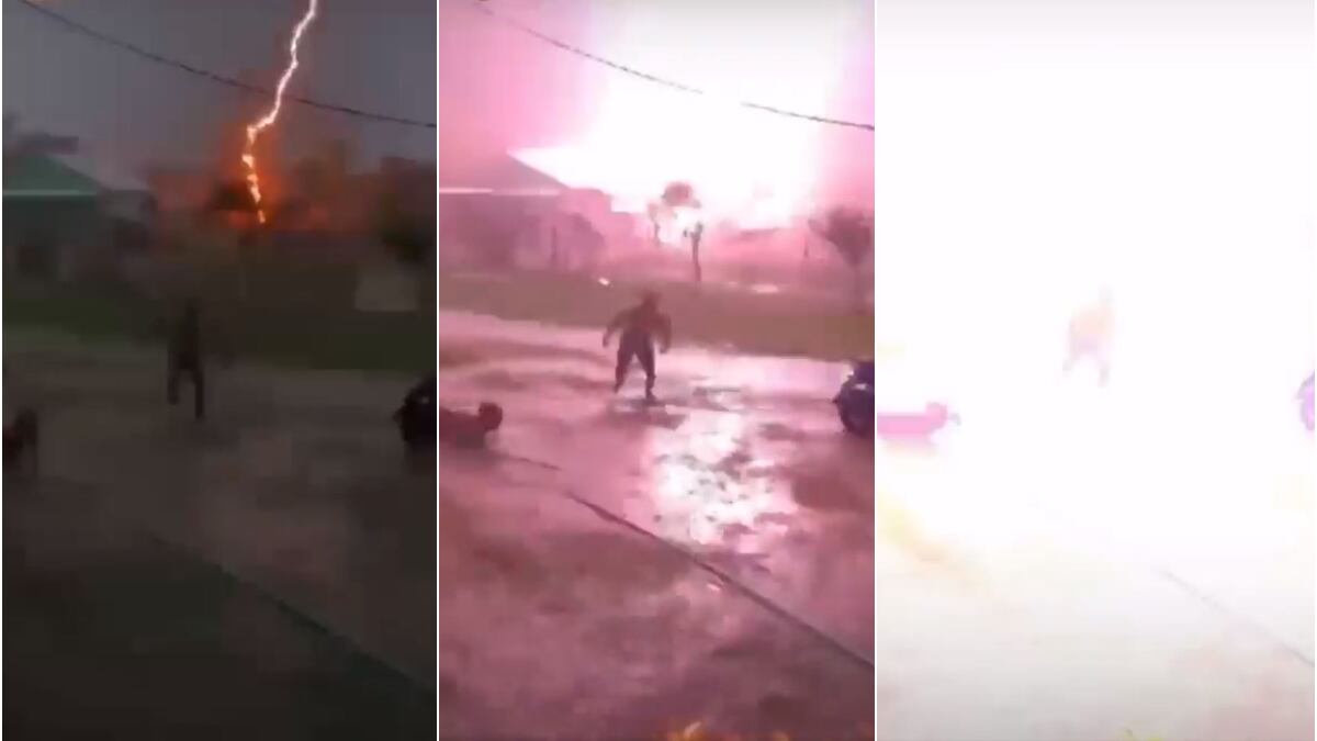 Rayo cayó por poco impacta a jóvenes en San Andrés en medio del aguacero