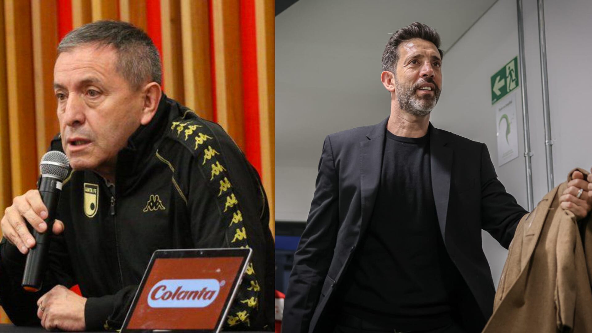 Eduardo Méndez y Jorge Bava - Fotos: Redes sociales de Independiente Santa Fe tomadas el 25 de septiembre del 2025