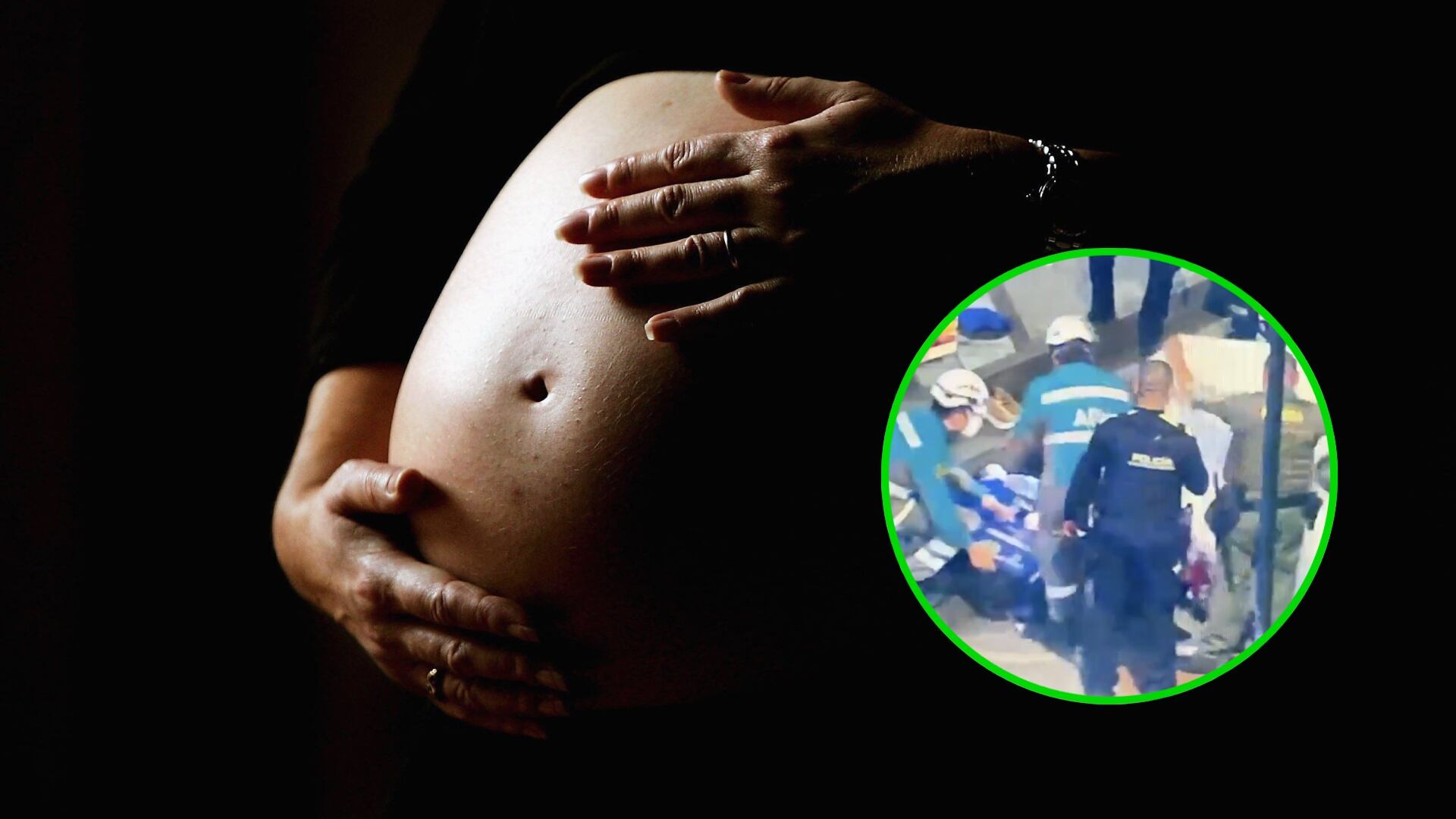 Policías de Medellín atienden un parto en plena vía pública mientras efectuaban la captura de delincuentes (Redes sociales)