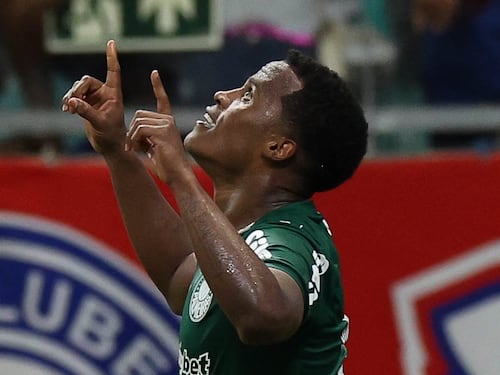 Jhon Arias se inventó otra pintura de gol en el fútbol de Brasil con Palmeiras