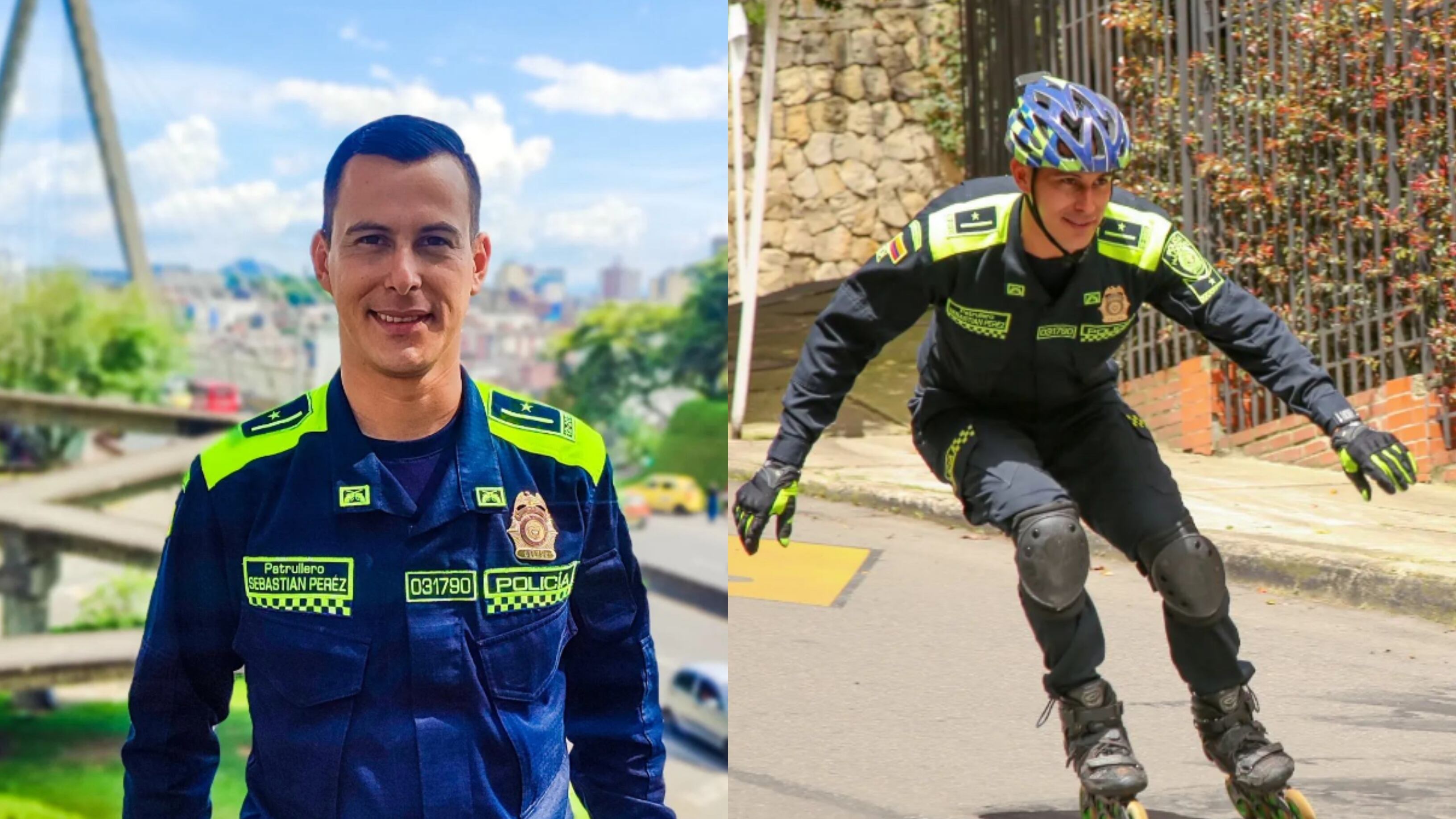 Policía en patines Colombia