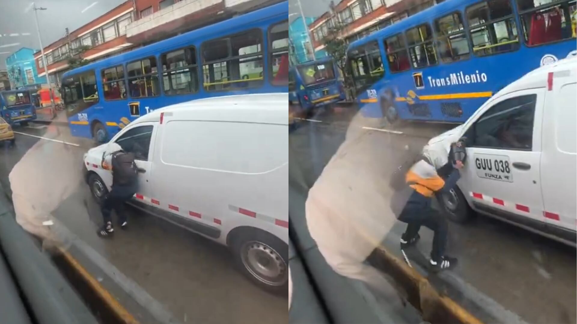 Ladrón de espejos en Bogotá - Foto: Captura de pantalla de redes sociales