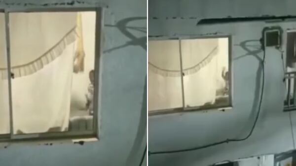 Mujer golpea a un niño con una tabla en Medellín.